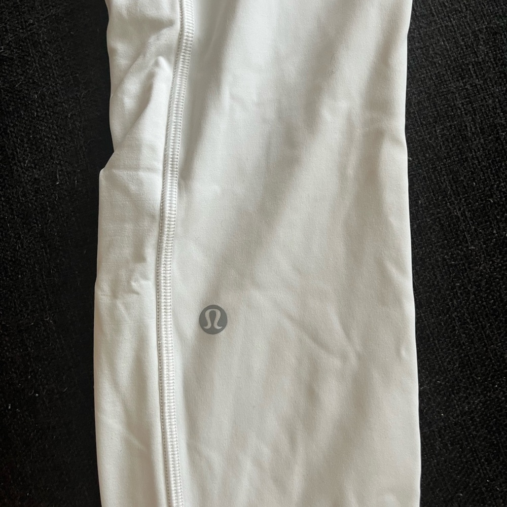 Lululemon White Running Leggings Size 6 25”